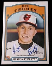 2021 Topps Heritage Minor League Real One Autographs Heston Kjerstad #ROA-HK card