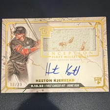 2024 Topps Inception MLB First Milestones Autographed Relic Heston Kjerstad #FMAR-HK card
