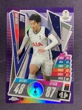 2020 Topps Chrome Match Attax UEFA Champions League Heung Min Son Purple Refractor #35 card