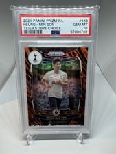 2021 Panini Prizm Premier League Heung Min Son Tiger Stripe Choice Prizm #163 card