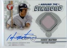 2023 Topps Pristine Around the Diamond Autograph Relics Hideki Matsui #ADR-HM card