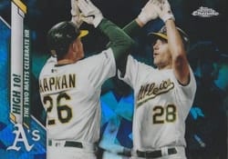2020 Topps Chrome Update Sapphire Edition Base Set High 10! (Matt Chapman / Matt Olson) #U-218 card