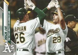 2020 Topps Update Base Set High 10! (Matt Chapman / Matt Olson) #U-218 card