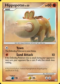 Diamond & Pearl Hippopotas #51 card