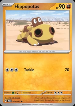 Prismatic Evolutions Hippopotas #52 card
