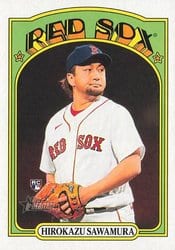 2021 Topps Heritage Base Set Hirokazu Sawamura #615 card