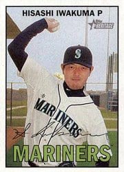 2016 Topps Heritage Base Set Hisashi Iwakuma #115 card