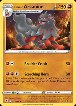 Astral Radiance Hisuian Arcanine #71 card