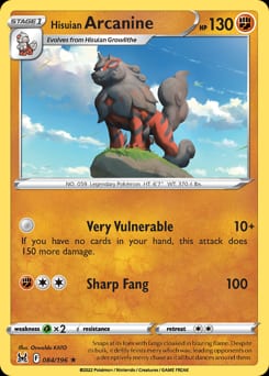 Lost Origin Hisuian Arcanine #84 card