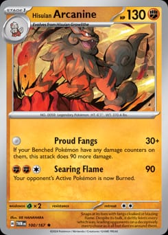 Twilight Masquerade Hisuian Arcanine #100 card