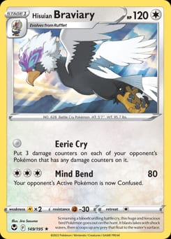 Silver Tempest Hisuian Braviary #149 card