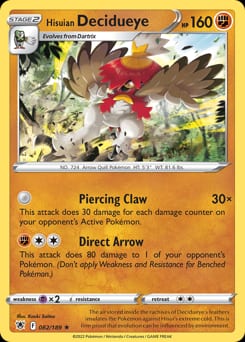 Astral Radiance Hisuian Decidueye #82 card