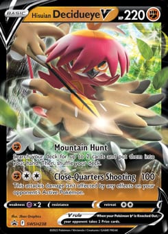 SWSH Black Star Promos Hisuian Decidueye V #SWSH238 card