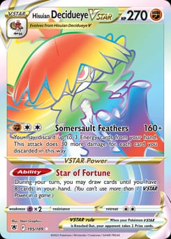 Astral Radiance Hisuian Decidueye VSTAR #195 card