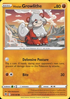 Astral Radiance Hisuian Growlithe #70 card