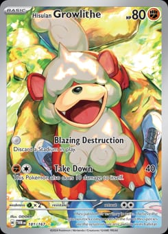 2024 Twilight Masquerade Hisuian Growlithe #181 card