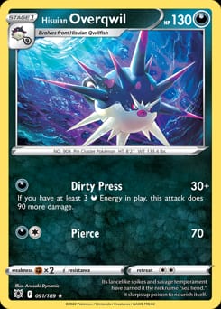 Astral Radiance Hisuian Overqwil #91 card