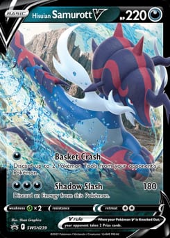 SWSH Black Star Promos Hisuian Samurott V #SWSH239 card
