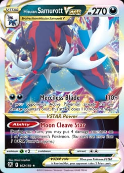 Astral Radiance Hisuian Samurott VSTAR #102 card