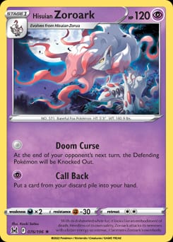 Lost Origin Hisuian Zoroark #76 card