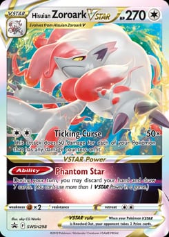 SWSH Black Star Promos Hisuian Zoroark VSTAR #SWSH298 card
