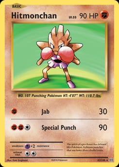 2016 Evolutions Hitmonchan #62 card