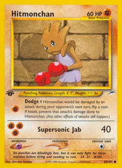 2002 Neo Destiny Hitmonchan #69 card