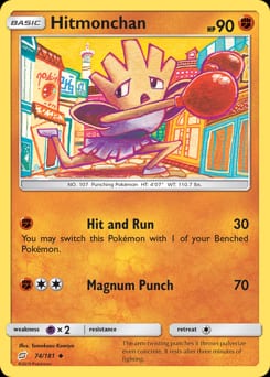 2019 Team Up Hitmonchan #74 card
