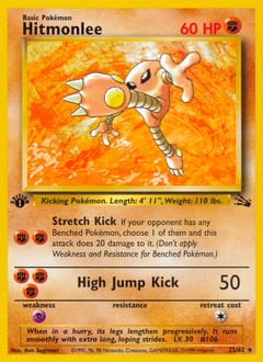 1999 Fossil Hitmonlee #22 card