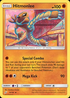 Team Up Hitmonlee #73 card