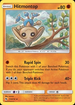 2018 Lost Thunder Hitmontop #113 card