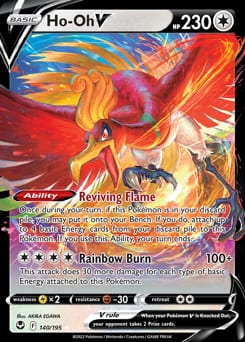 2022 Silver Tempest Ho-Oh V #140 card