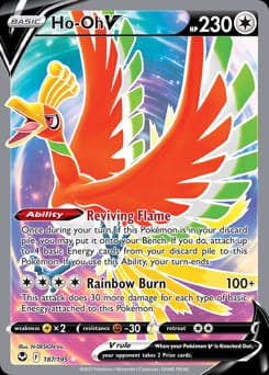 2022 Silver Tempest Ho-Oh V #187 card