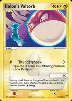 2005 Delta Species Holon's Voltorb #71 card