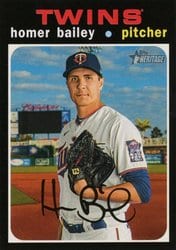 2020 Topps Heritage Base Set Homer Bailey #573 card