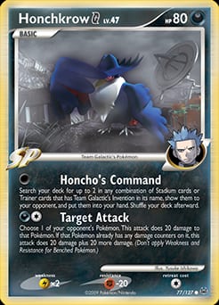 Platinum Honchkrow G #77 card