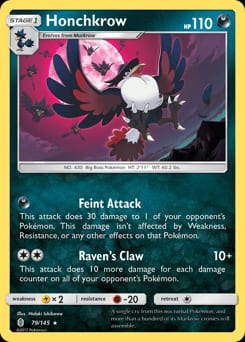 Guardians Rising Honchkrow #79 card