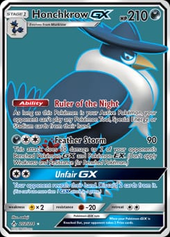 Unbroken Bonds Honchkrow-GX #202 card