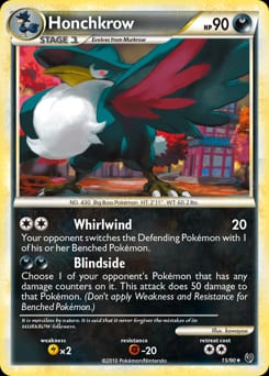 2010 HS—Undaunted Honchkrow #15 card