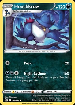 Lost Origin Honchkrow #115 card