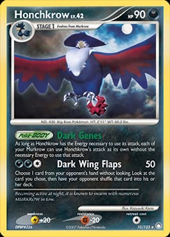 2007 Mysterious Treasures Honchkrow #10 card