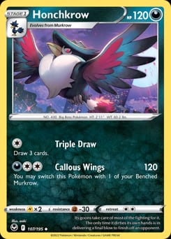 Silver Tempest Honchkrow #107 card