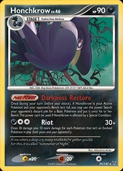 Supreme Victors Honchkrow #29 card