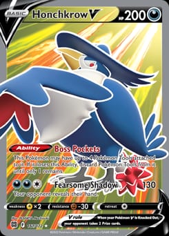 Brilliant Stars Honchkrow V #161 card