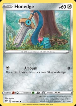 Battle Styles Honedge #105 card