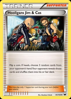 Dark Explorers Hooligans Jim & Cas #95 card