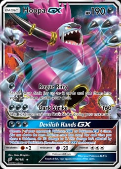 Team Up Hoopa-GX #96 card