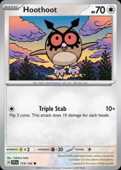 Stellar Crown Hoothoot #114 card