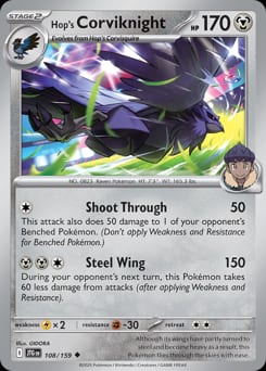 Journey Together Hop's Corviknight #108 card