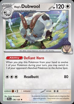 Journey Together Hop's Dubwool #136 card